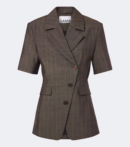 Ganni Blazer en laine à rayures - Ganni - Modalova