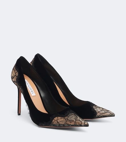 Escarpins Meadow en velours à dentelle - Aquazzura - Modalova