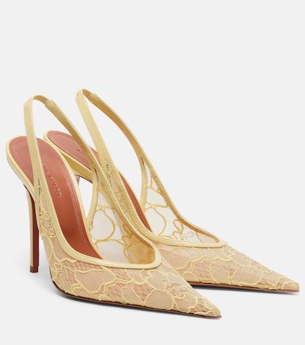 Escarpins slingback Anok en dentelle - Amina Muaddi - Modalova