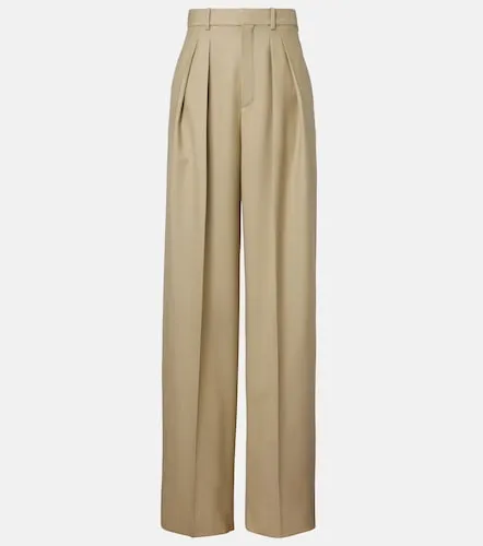 Pantalon ample en laine et soie - Saint Laurent - Modalova