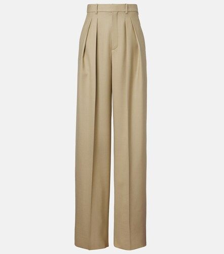 Pantalon ample en laine et soie - Saint Laurent - Modalova