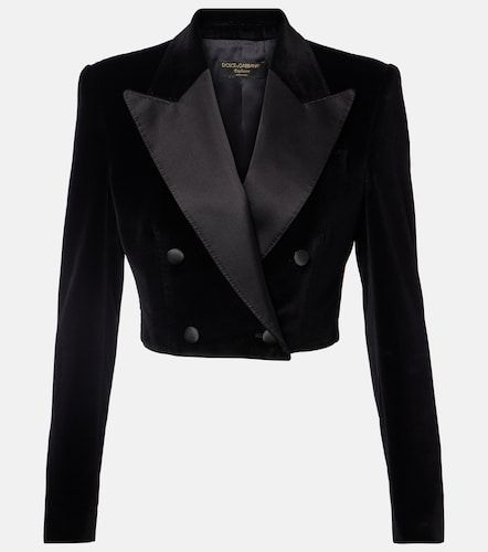 Veste de smoking raccourcie en velours - Dolce&Gabbana - Modalova