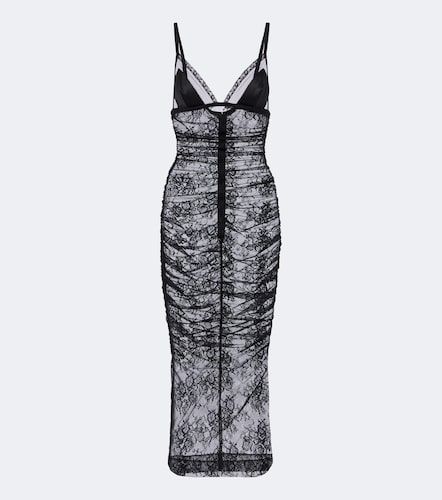 Robe midi transparente en dentelle - Dolce&Gabbana - Modalova