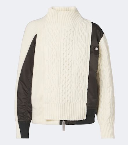 Veste en laine à empiècements - Sacai - Modalova