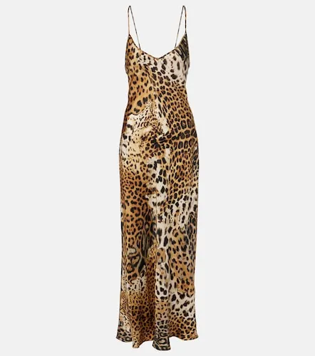 Robe en soie à imprimé - Roberto Cavalli - Modalova