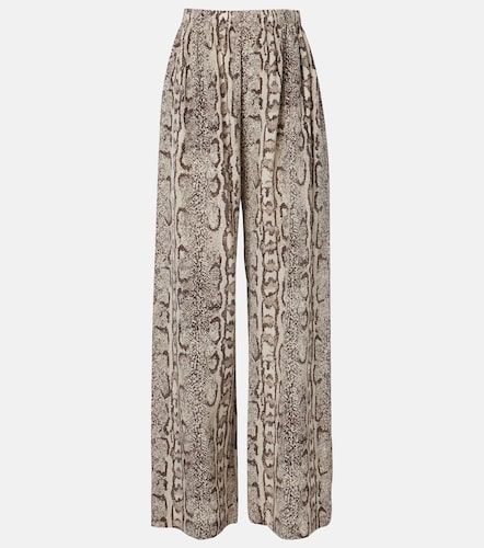 Pantalon ample en soie à imprimé - Balenciaga - Modalova