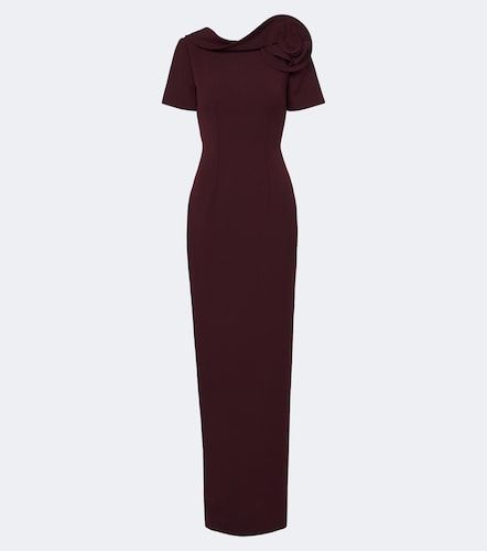 Robe longue à appliqué floral - Roland Mouret - Modalova