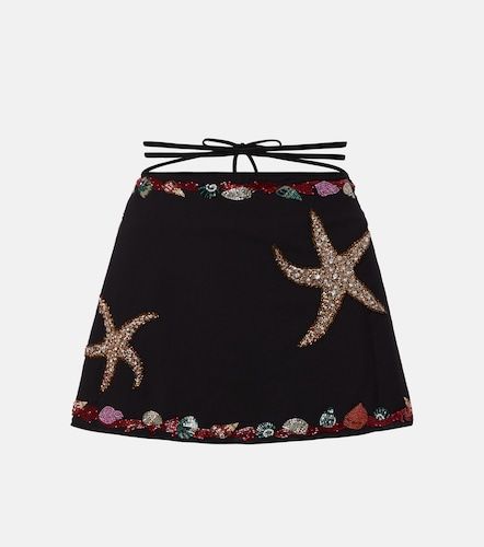 Jupe portefeuille Calypso à perles - Clio Peppiatt - Modalova