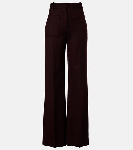Pantalon évasé Alina en laine vierge - Victoria Beckham - Modalova