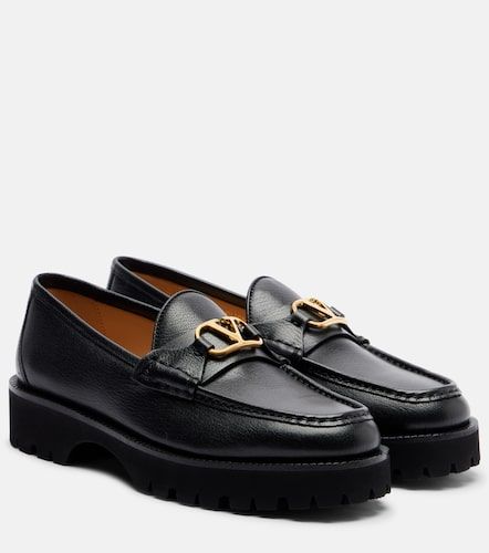 Mocassins VLogo à plateforme en cuir - Valentino Garavani - Modalova