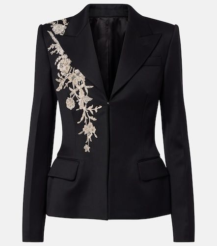 Blazer en laine à ornements - McQueen - Modalova
