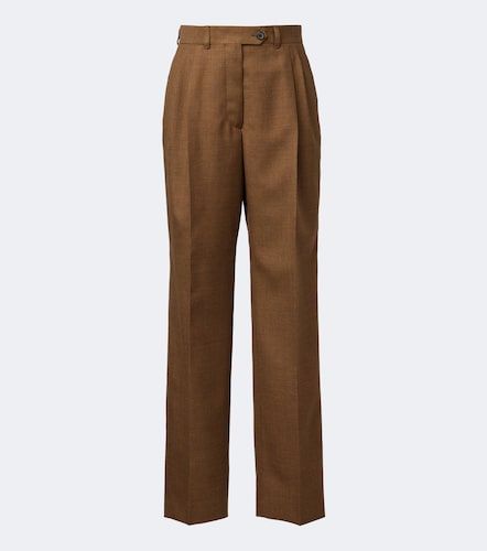 Pantalon droit en laine vierge - Prada - Modalova