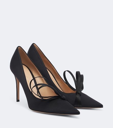Escarpins en satin à nœud - Gianvito Rossi - Modalova