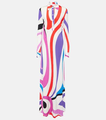 Pucci Robe longue Marmo en satin - Pucci - Modalova