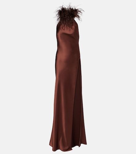 Robe longue Jazzy à plumes - The New Arrivals Ilkyaz Ozel - Modalova