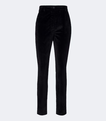 Pantalon slim en coton et soie - Dolce&Gabbana - Modalova