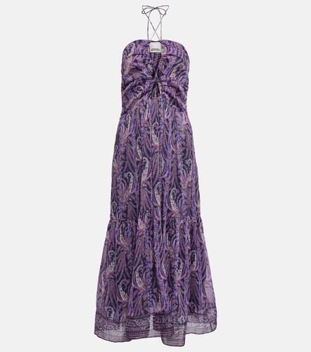 Robe midi Birona en coton et soie - Isabel Marant - Modalova