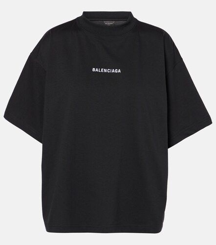 T-shirt en jersey de coton imprimé - Balenciaga - Modalova