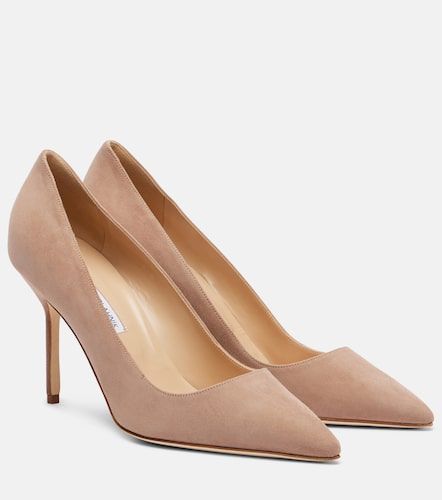 Escarpins BB 90 en daim - Manolo Blahnik - Modalova