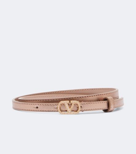 Ceinture VLogo en cuir métallisé - Valentino Garavani - Modalova