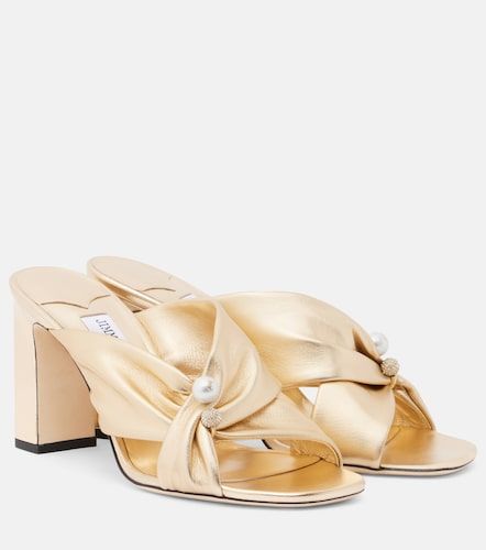 Mules Rafi en cuir métallisé à ornements - Jimmy Choo - Modalova