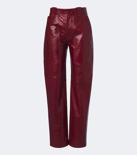 Pantalon droit Valka en cuir - Isabel Marant - Modalova