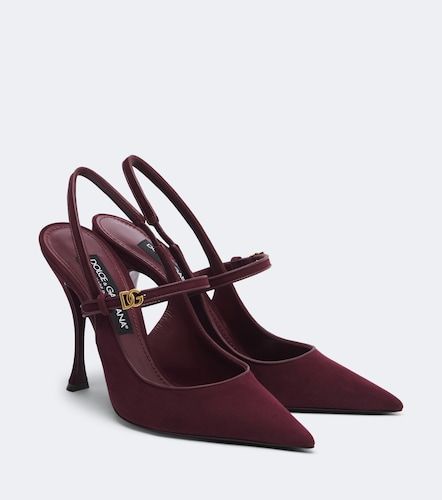 Escarpins slingback DG en daim - Dolce&Gabbana - Modalova