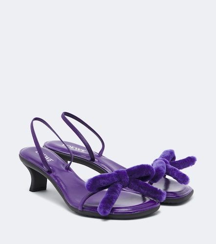 Sandales slingback Mimi en cuir et shearling - Loewe - Modalova