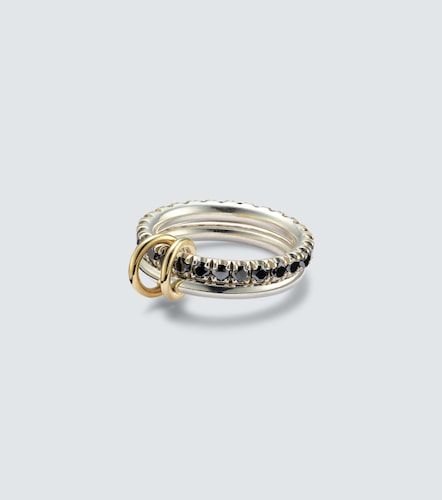 Bague Enzo en argent sterling, or 18 ct et diamants noirs - Spinelli Kilcollin - Modalova