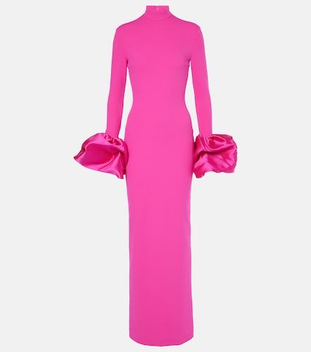 Robe Viviana en crêpe à finitions en satin - Solace London - Modalova