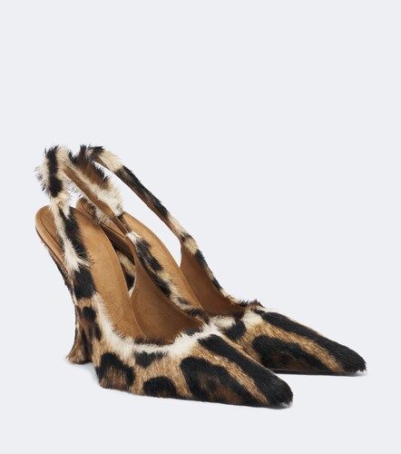 Escarpins slingback en cuir façon poulain - Dolce&Gabbana - Modalova