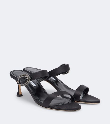 Mules Zutosanmu en satin à ornements - Manolo Blahnik - Modalova
