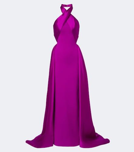 Robe longue Rumi en crêpe et satin - Solace London - Modalova