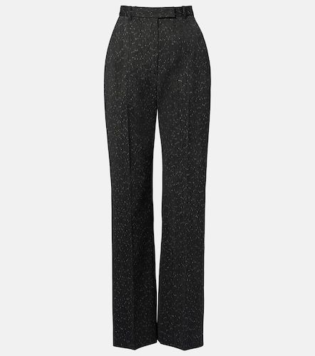 Pantalon droit en tweed de laine - McQueen - Modalova