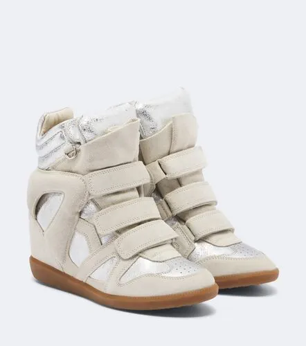 Baskets Bekett en daim et cuir métallisé - Isabel Marant - Modalova