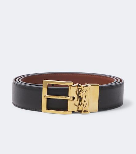 Ceinture Vadim réversible Cassandre en cuir - Saint Laurent - Modalova