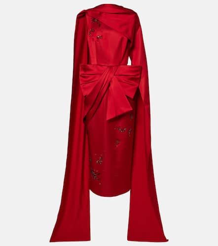 Robe longue en satin à ornements - Erdem - Modalova