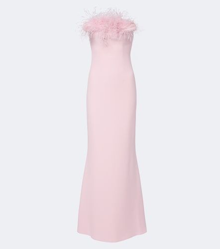 Robe longue bustier Soshin à plumes - Safiyaa - Modalova