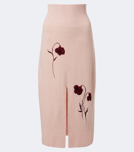 Erdem Jupe midi en maille à fleurs - Erdem - Modalova