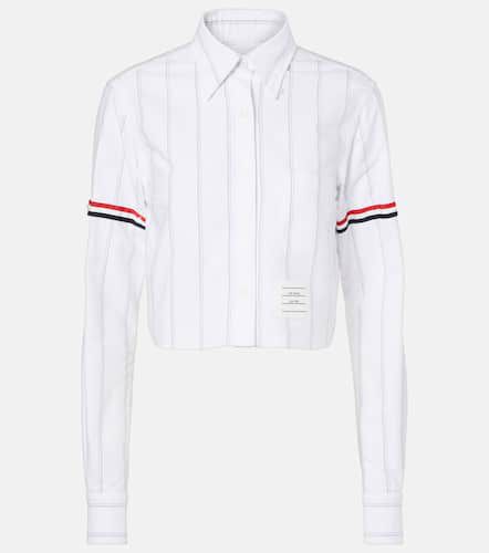 Chemise raccourcie rayée en coton - Thom Browne - Modalova