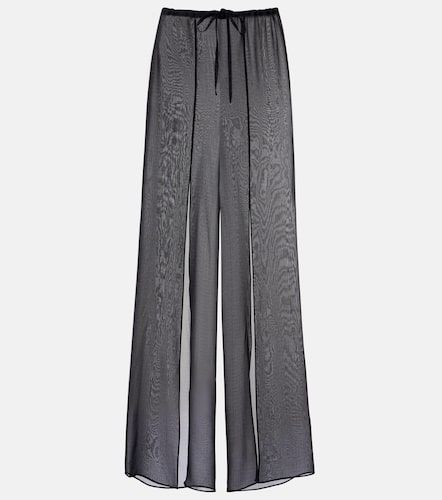 Pantalon ample Monogram en soie - Balmain - Modalova