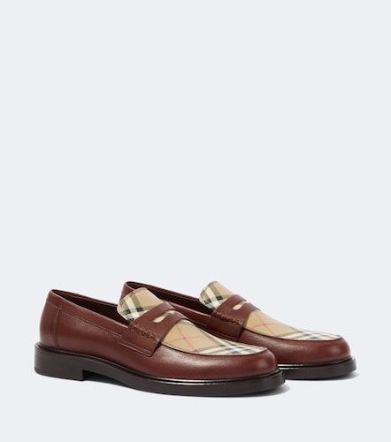 Mocassins Check en cuir - Burberry - Modalova
