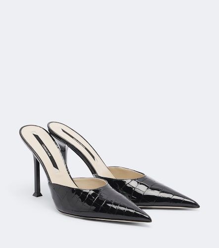 Mules Helix en cuir verni façon croco - Christen - Modalova