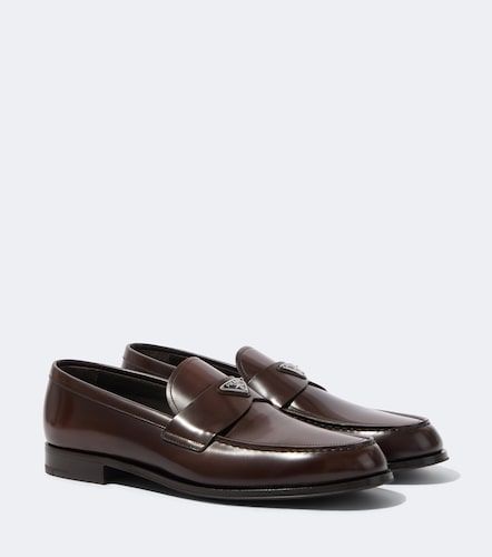 Prada Mocassins en cuir à logo - Prada - Modalova
