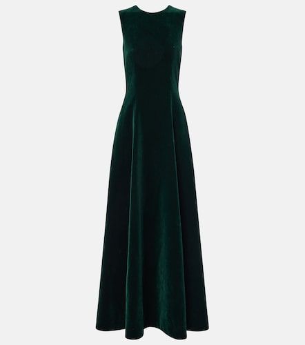 Robe longue Nodin en velours de coton - Emilia Wickstead - Modalova