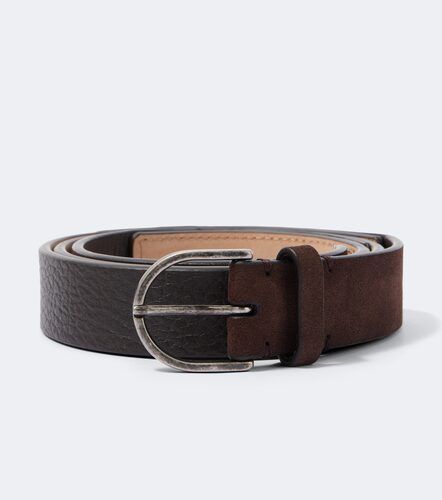 Ceinture en cuir et daim - Giorgio Armani - Modalova