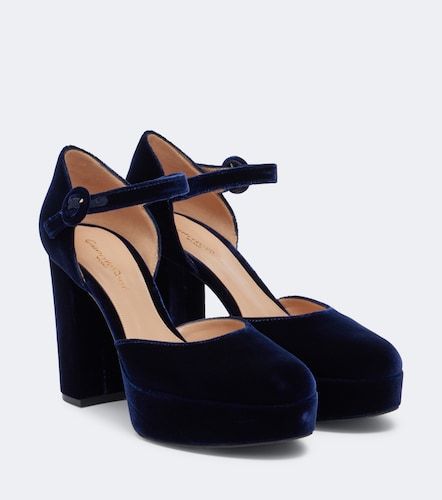 Escarpins à plateau en velours - Gianvito Rossi - Modalova