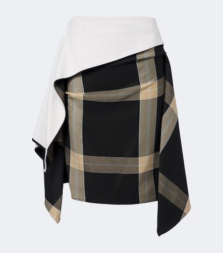 Jupe midi asymétrique à carreaux - Loewe - Modalova