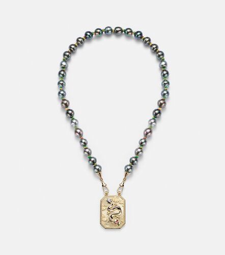 Collier Dragon en or 18 ct, perle et rubis - Marie Lichtenberg - Modalova