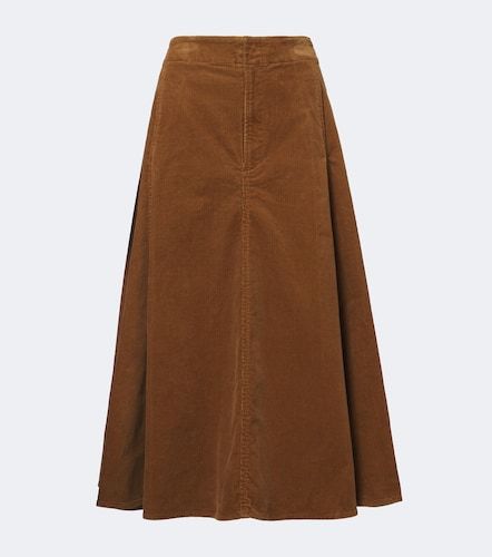Jupe midi en velours de coton - Polo Ralph Lauren - Modalova